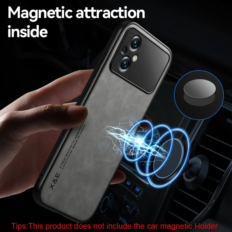 KEYSION Luxury Leather Case for Xiaomi POCO M5 M5S M4 5G Soft Silicone+PC Shockproof Phone Back Cover for POCO M4 5G M5 M5S