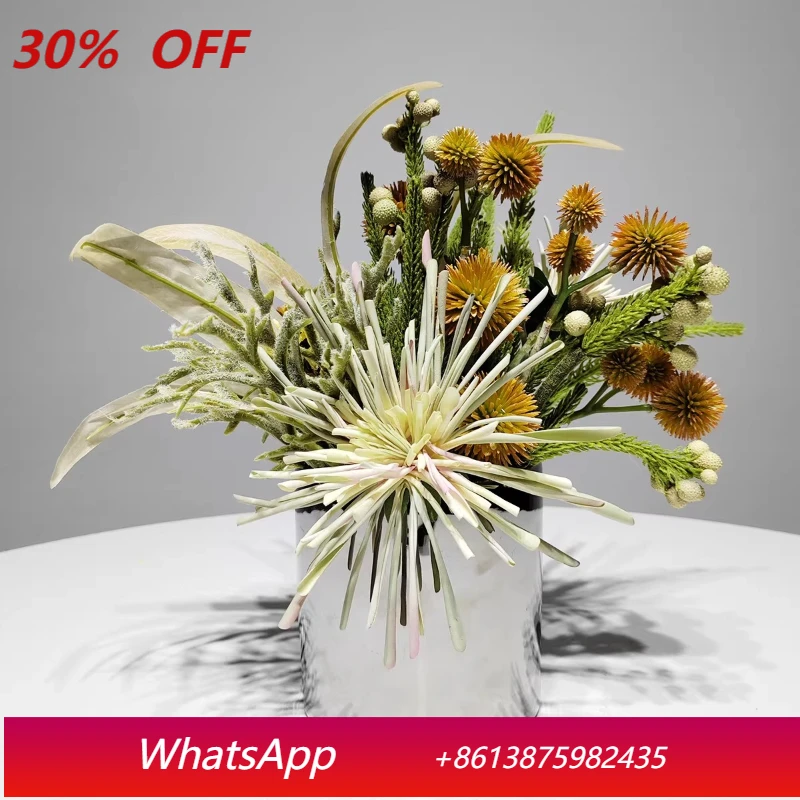 

LH Modern Light Luxury Simple Negotiation Table Lobby Simulation Flower Art Ornament Jewelry