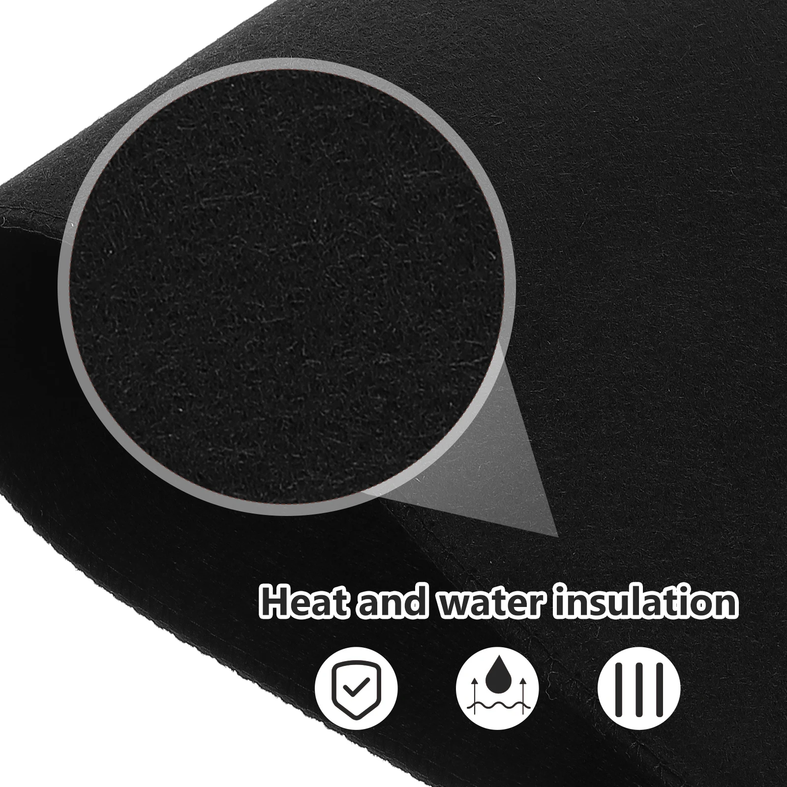 

Indoor Felt Pad Insulated Sauna Mat Absorb Water Black Wool Portable Heat Insulation