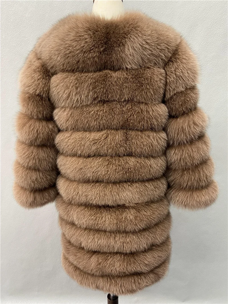 Real Fox Fur Coat Women Winter Natural Fox Fur Coat Female Genuine Fur Coat Ladies Warm Thick Casual Jackets 2024 New Arrival