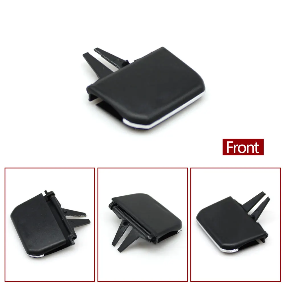 4-Pack Universal Front Center A/C Vent Tab Clips – Fits Most Cars, Black POM