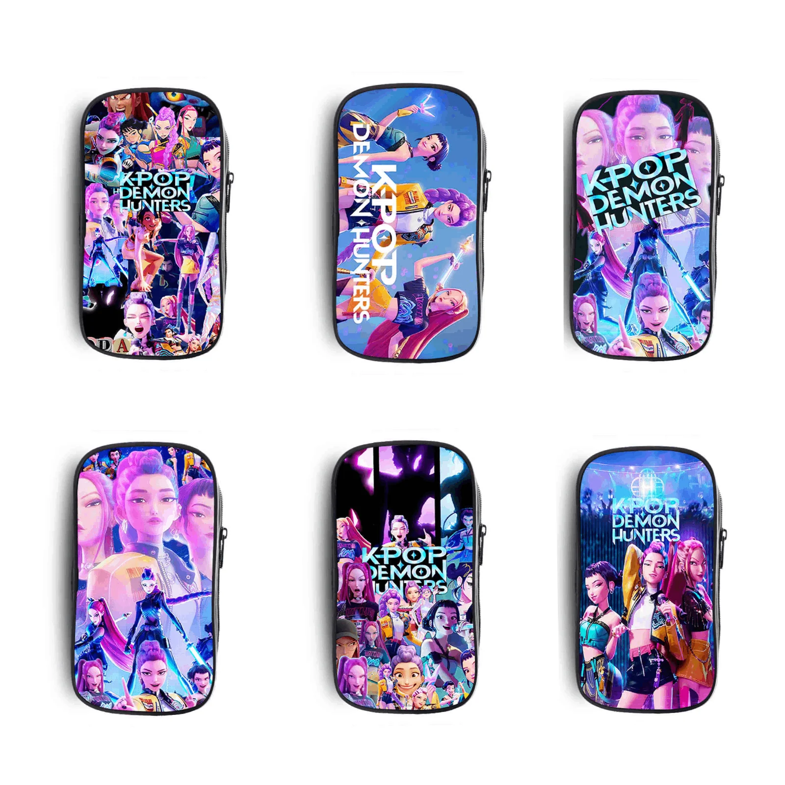 

KPop Demon Hunters Anime Pencil Case for Students Printed Pen Bag School Stationery Storage Pouch Child-friendly Gift