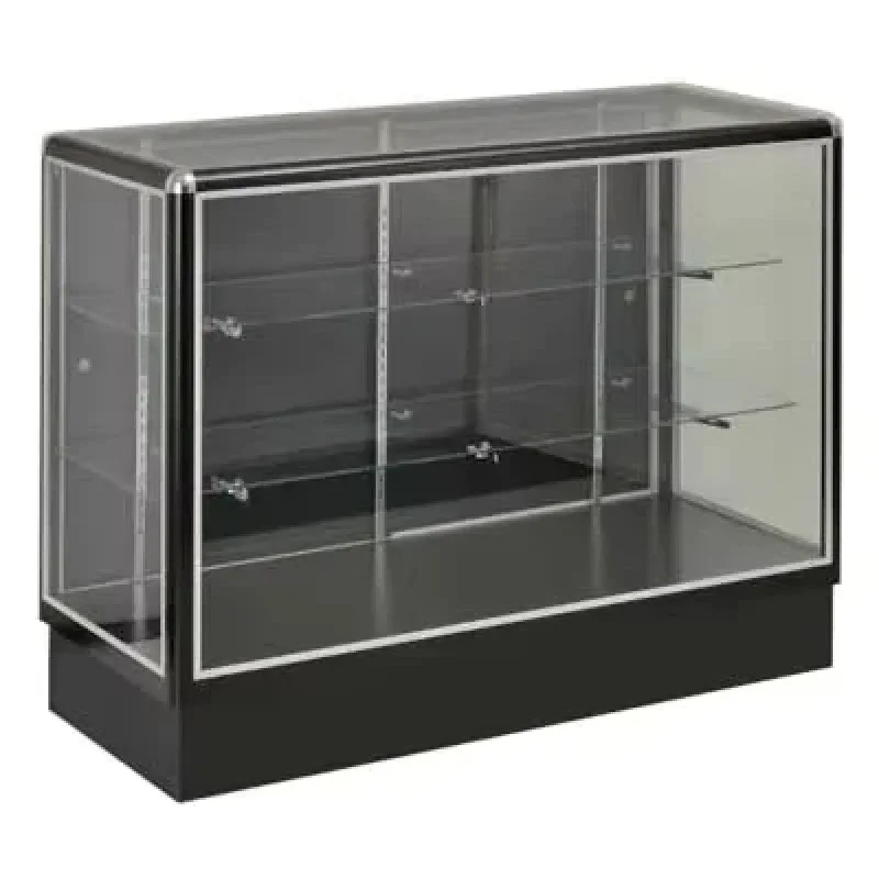 custom.KEWAY Custom Aluminum Frame Glass Showcases  Glass Display Cabinet With Jewelry Customizable Co