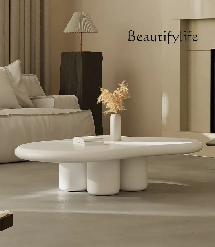 NEW Cloud Tea Table Advanced Design Sense Living Room Home French Cream Style Shaped Tea Table