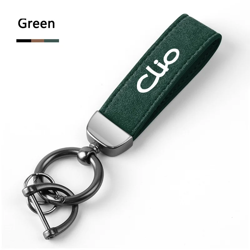 New Suede Car Keychain Pendant Keyring Chain Hanging For Renault Clio 2 3 4 5 6 MK2 MK3 MK4 Sport RS Koleos Captur Kadjar Megane