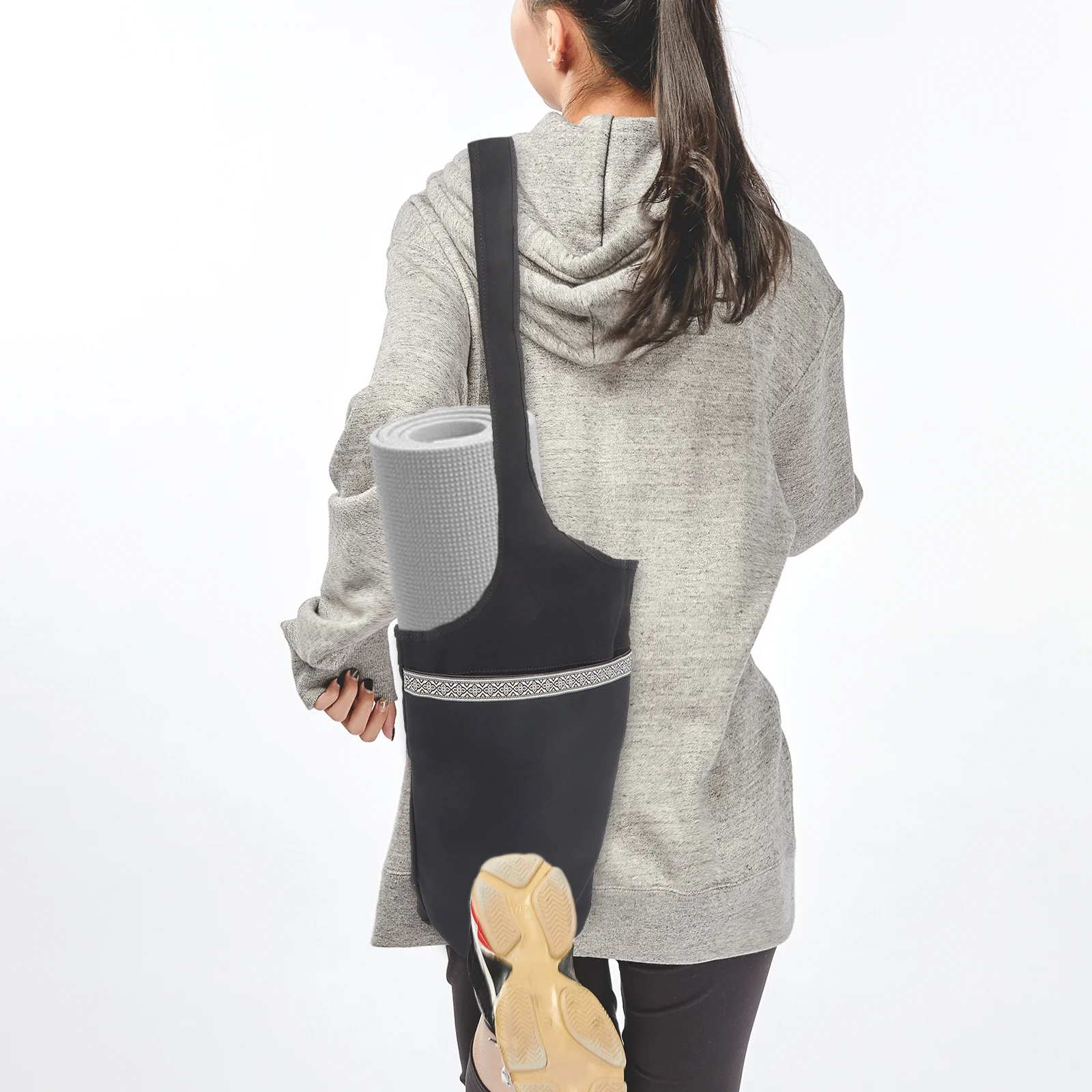 

Yoga Large Capacity Lightweight Canvas Carrier Portable Yoga Pouch For Outdoor Fitness Storage Organizer