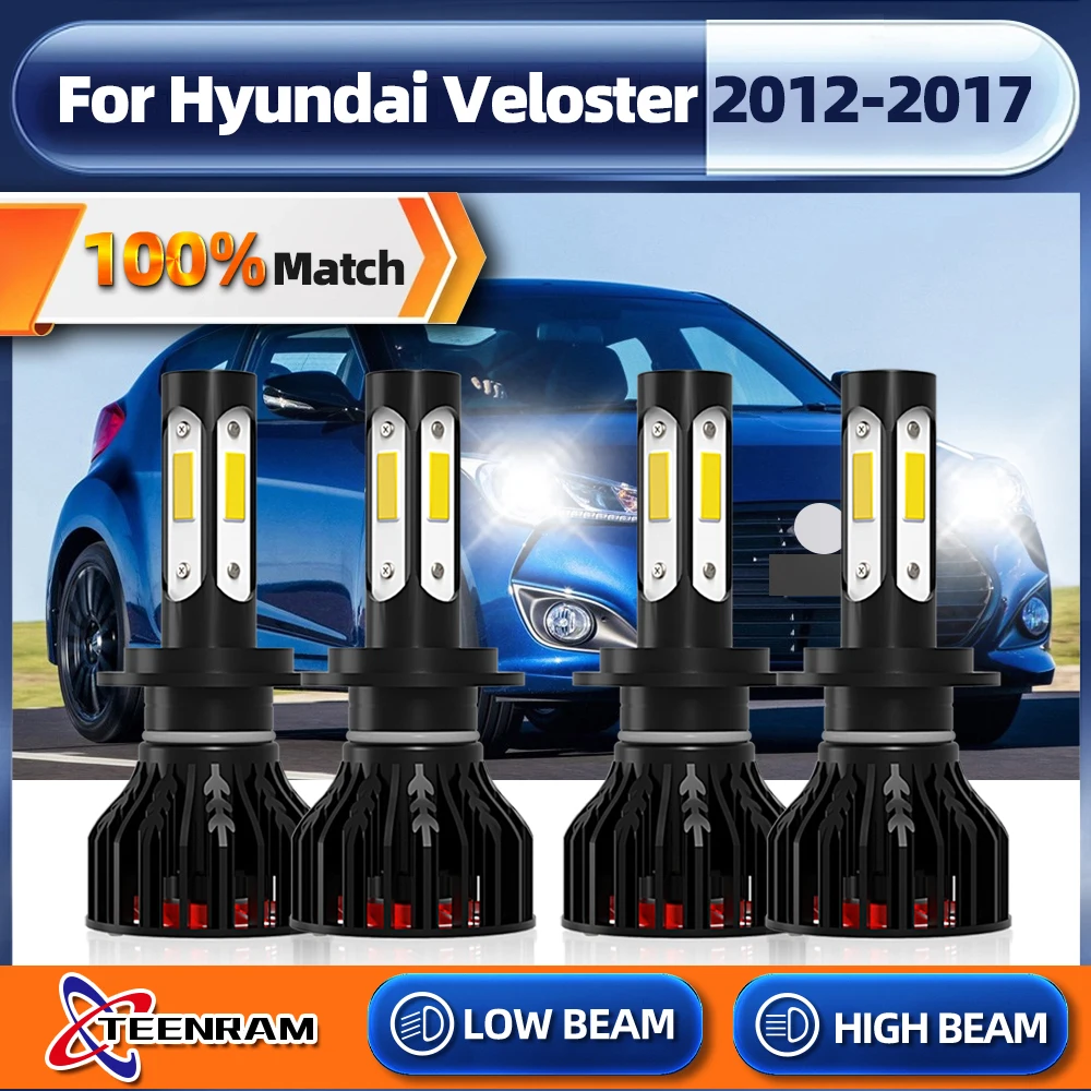 

40000LM Turbo Car LED Headlight Bulbs 240W 12V H7 Auto Headlamp 6000K White For Hyundai Veloster 2012 2013 2014 2015 2016 2017