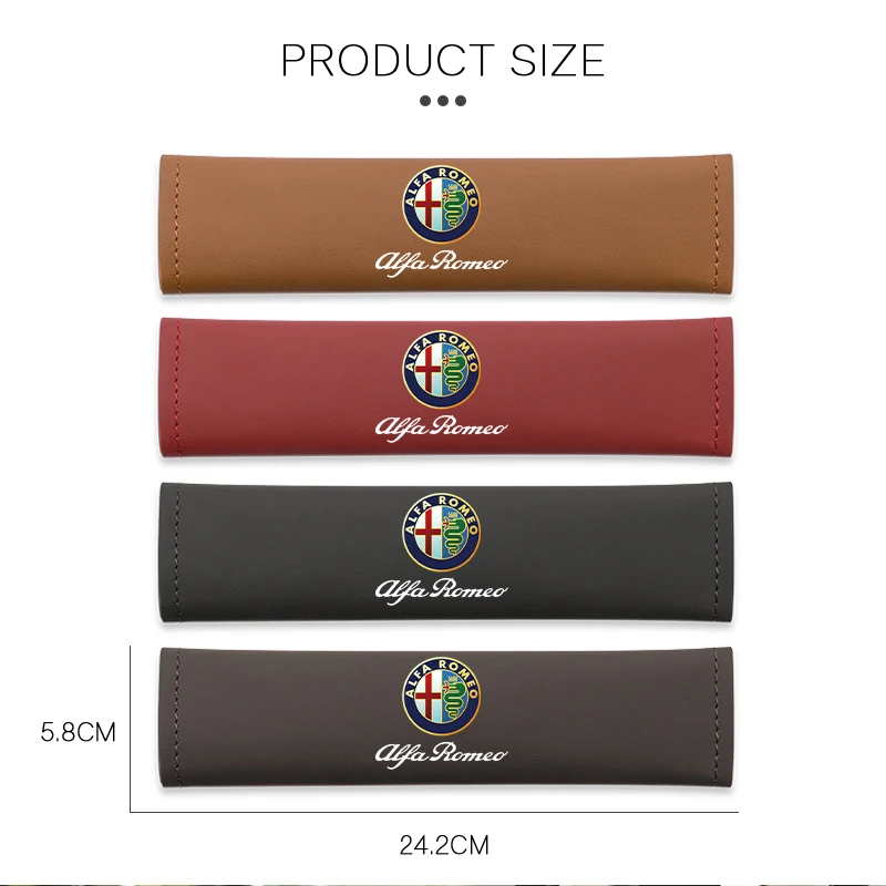 الجلود مقعد السيارة حزام غطاء الكتف واقية اكسسوارات ل ألفا روميو 156 159 147 4C 8C 166 جوليا جوليتا ميتو ستيلفيو #2