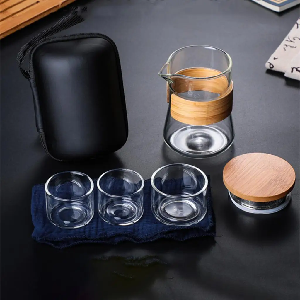 

Портативный дорожный чайный сервиз с сумочкой, чайная посуда небольшого размера для домашнего полива