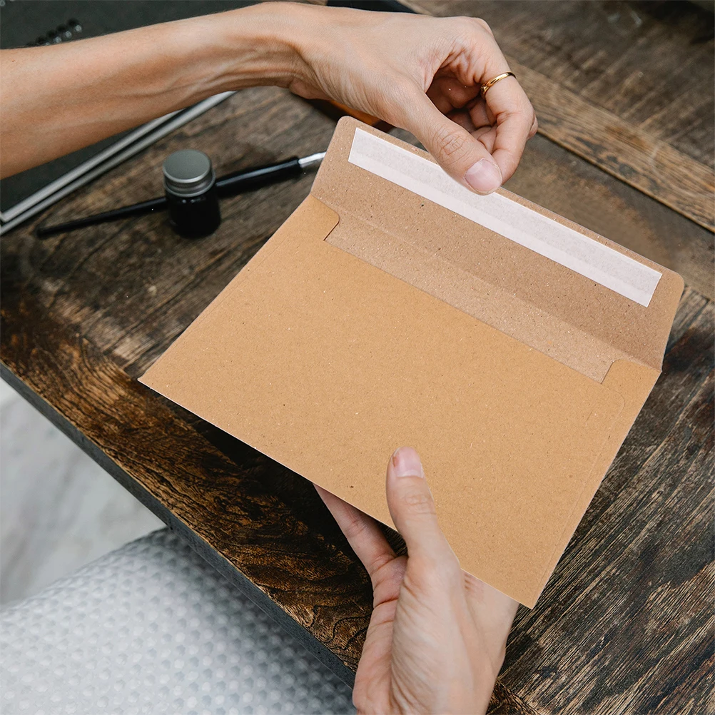 

100Pcs Printing Back Glue Envelopes Self-Sealing Wedding Invitations Greeting Cards Photos Smooth Tactile