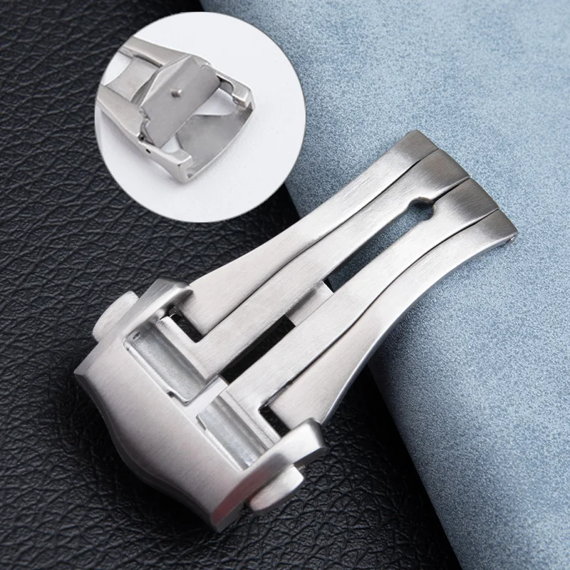 18 مللي متر الفولاذ المقاوم للصدأ 316L سوار عالي الجودة مشبك لأوميغا المطاط/الصلب حزام ساعة اليد نشر للطي المشبك اكسسوارات