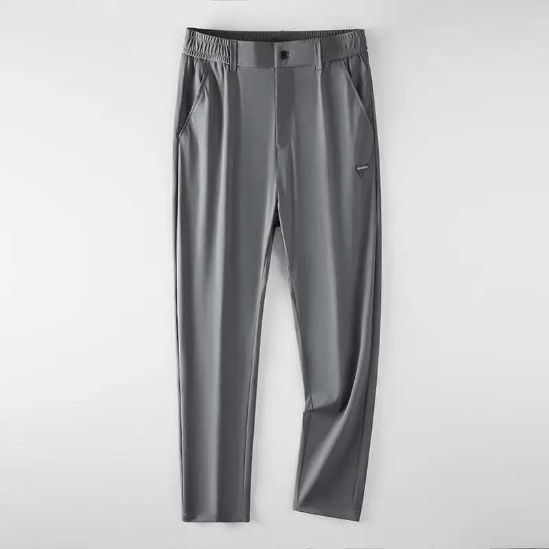 بنطال كاجوال ربيعي كلاسيكي للرجال مع نسيج مطاطي رباعي الاتجاهات، مثالي لوقت الفراغ والسفر #5