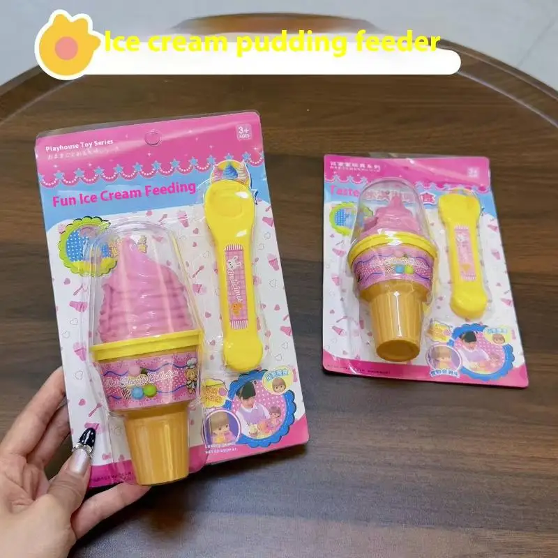 1 Set Little Bear Bento Food Role Play Early Education Pretend Play House Kitchen Toys Girl Food Feeding Pudding Ice Cream Toy