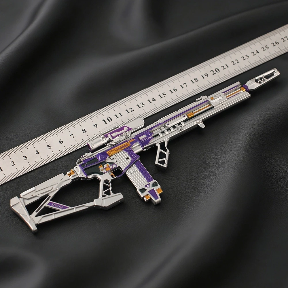 24 cm Delta Force Game Perifere M7 Battle Rifle-Spectrum Blitz Afneembare Speelgoedpistool sleutelhanger wapens Model Bureau Ornament Jongen Gift