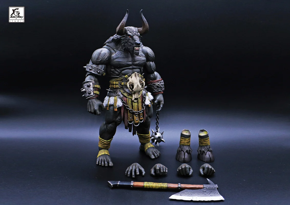 In Stock Xesray Glory Of Battle Gladiator Wave 4 Minotaur 9-Inch Articulated Action Figure Toy Gift