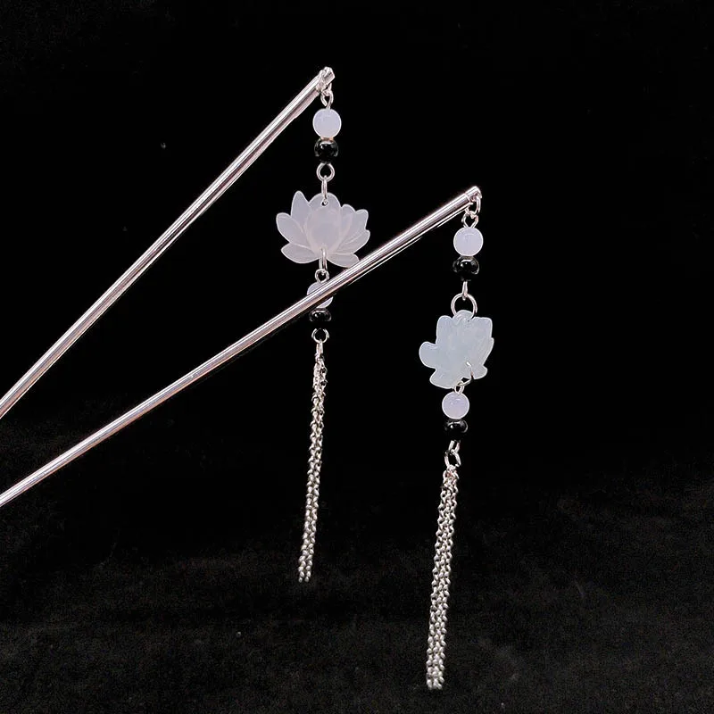 

Modern new Chinese-style hair accessories, lotus tassel hairpins, ancient-style updo headwear, and feminine accessories