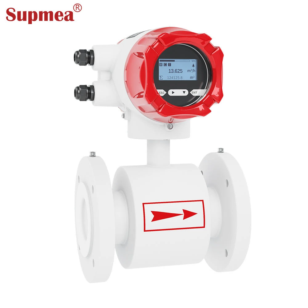 Robust Cast Iron ATEX Certified 4-20mA Electronic Diesel Oil Flow Meter High Accuracy Magnetic Flowmeter