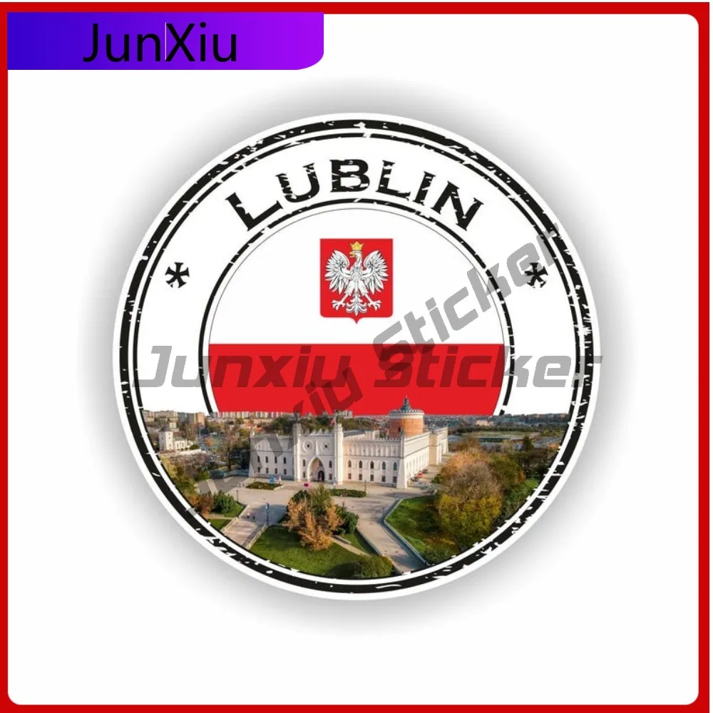 

Lublin Poland Polska Seal Sticker Creative Laptop Bumper Anti UV Vehicle Decor Vinyl Decal For Car Truck SUV Window Bumper