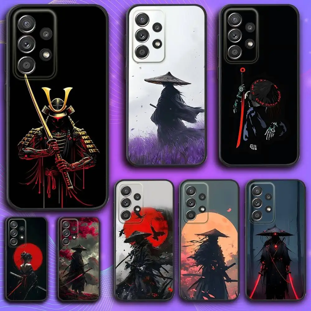 

Japanese Bushido Samurai Phone Case For Samsung S 25,24,23,22,30,21,10,9,Ultra,Plus,Lite,FE,4,5 G Soft Black Case