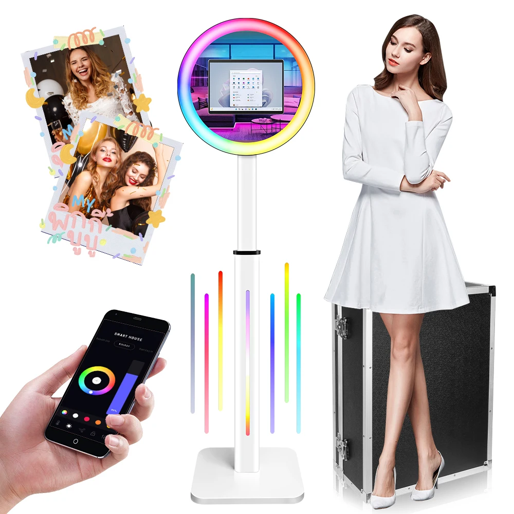 Microsoft 12.3 inch Photo Booth Ipad Adjustable Height 13 inch Photobooth Machine For Party Weddings Events Photo Studio Kits