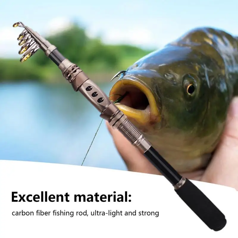 

Retractable Fishing Pole Portable Fishing Pole Travel Fishing Rod With Retractable Handle Durable Fishing Rods Gift For