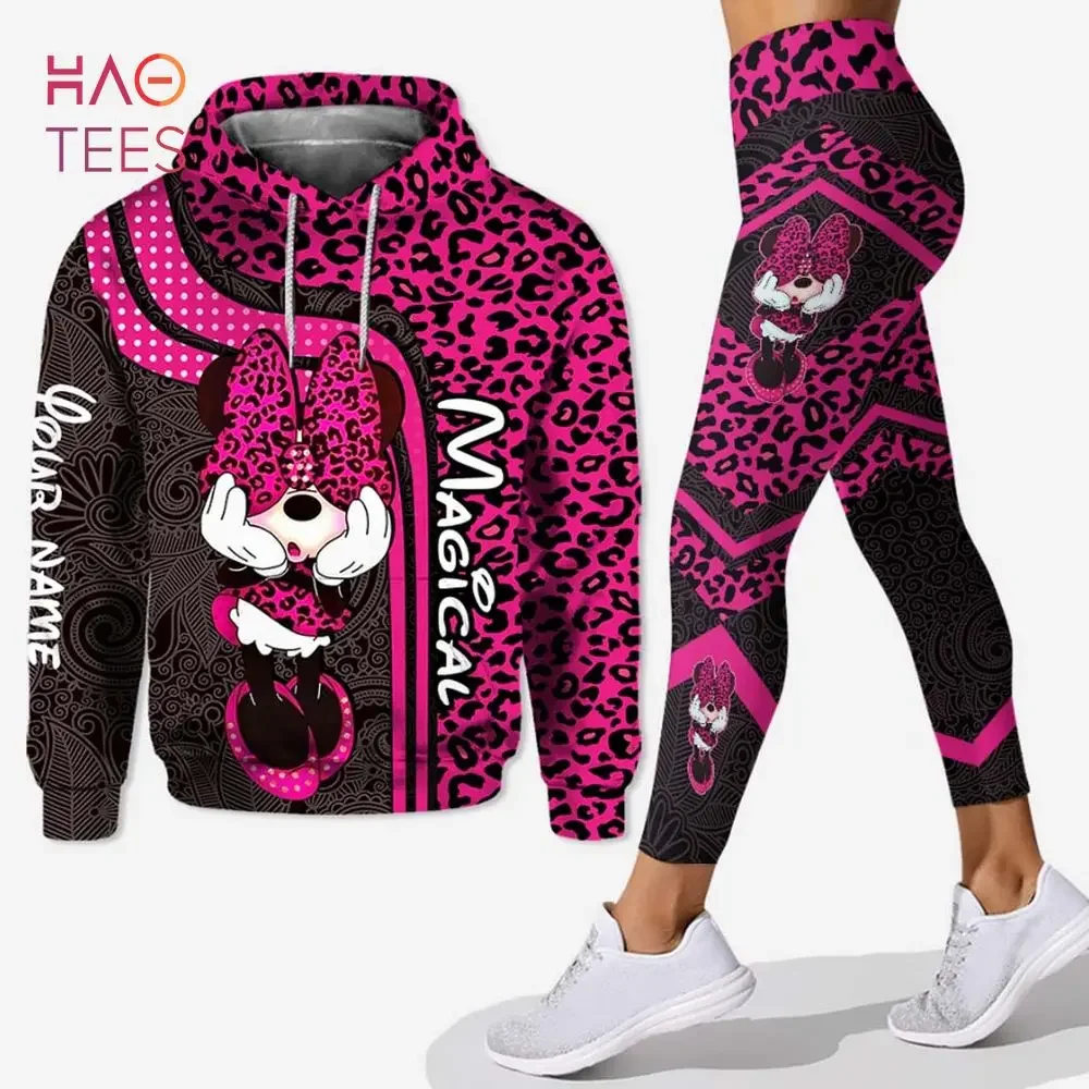 

Custom Name Minnie Hoodie Women's Hoodie Set Minnie Yoga Pants Sweatpants Womens Disney Yoga Hoodie Leggings Fashion Tracksuit