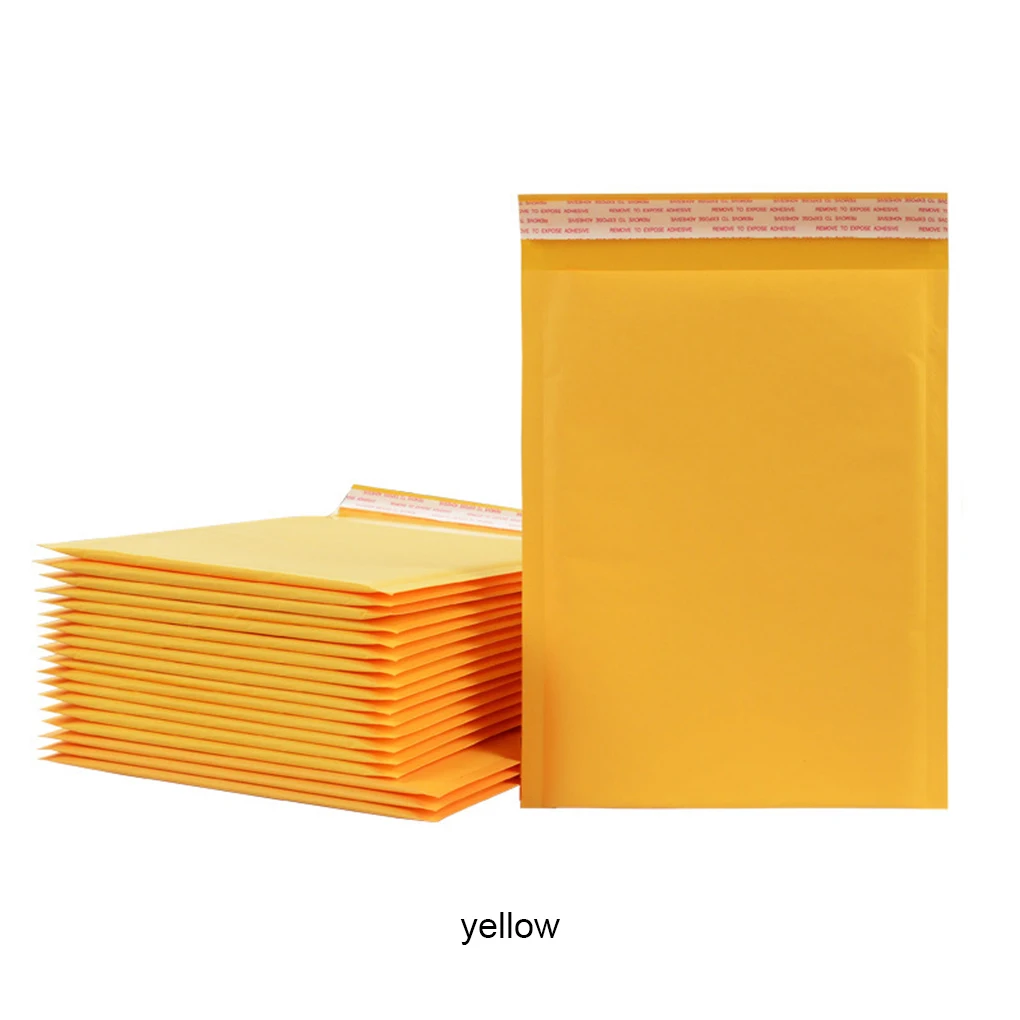 Leve e à prova de lágrima embalagem saco, adequado para todas as necessidades de envio, bolha Envelopes saco, amarelo, 20x