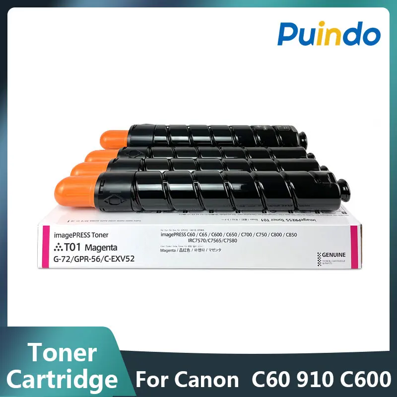 1set/KCMY Original new T01 Toner Cartridge for Canon imagePRESS C60 C65 C600 C650 C700 C750 C800 C850 IRC7570 C7565 C7580