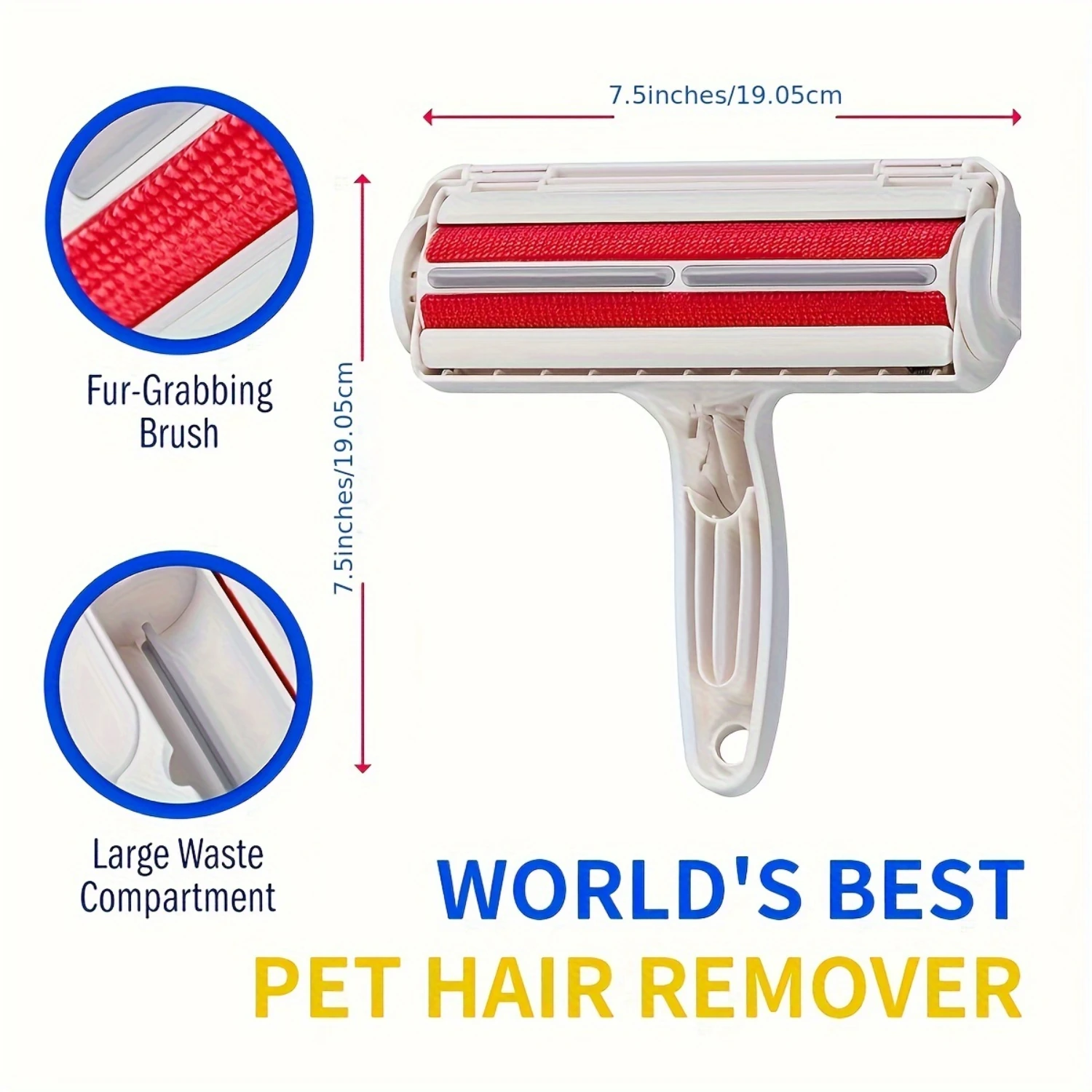 2-Pack Pet Hair Remover Roller | Reusable Lint Roller for Multi-Surface Cleaning Dog accessories Cat brush Grooming Knife