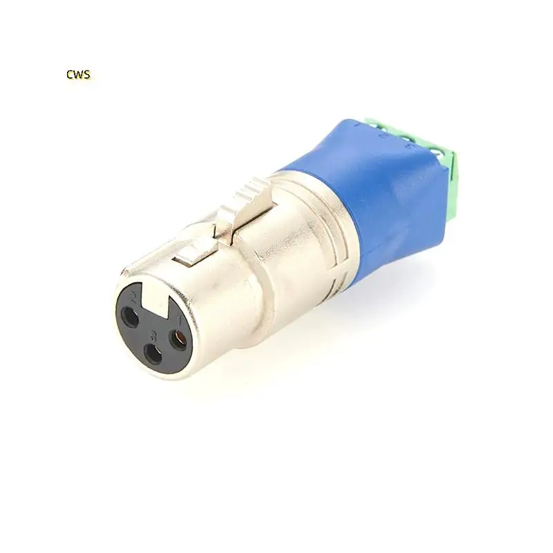

3-Pin Male XLR To Screw Terminal Adapter Solderless XLR Terminal Block Microphone Audio Connector For DMX512