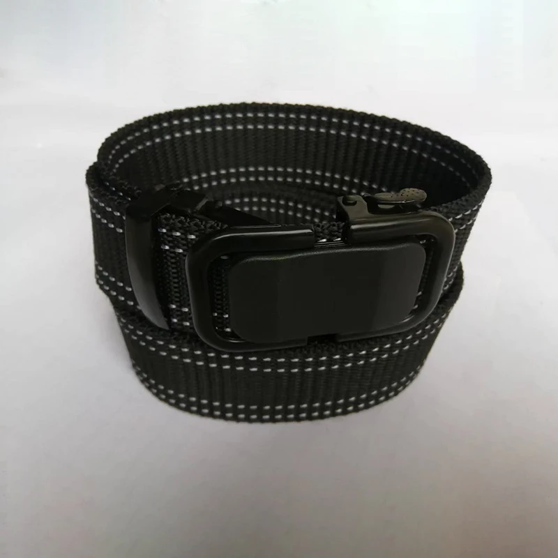 Ceinture en métal sans dents pour hommes et femmes, structure automatique, ceinture en toile, mode décontractée, conception de couture