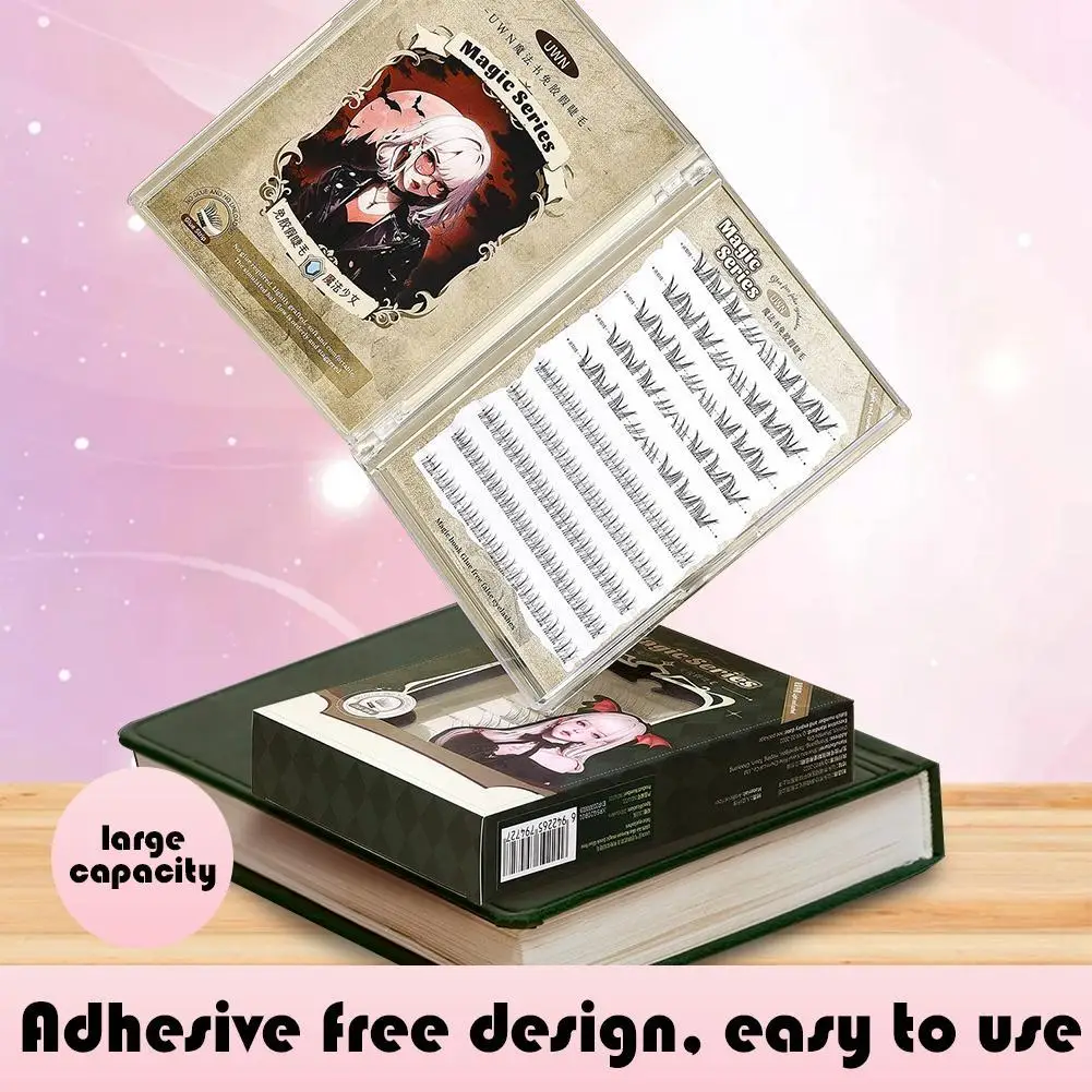 

10 Rows Self Adhesive Eyelashes Soft DIY Clusters Eyelashes Glue-free False Eyelashes Natural Eyelash Manga Lashes Daily Makeup