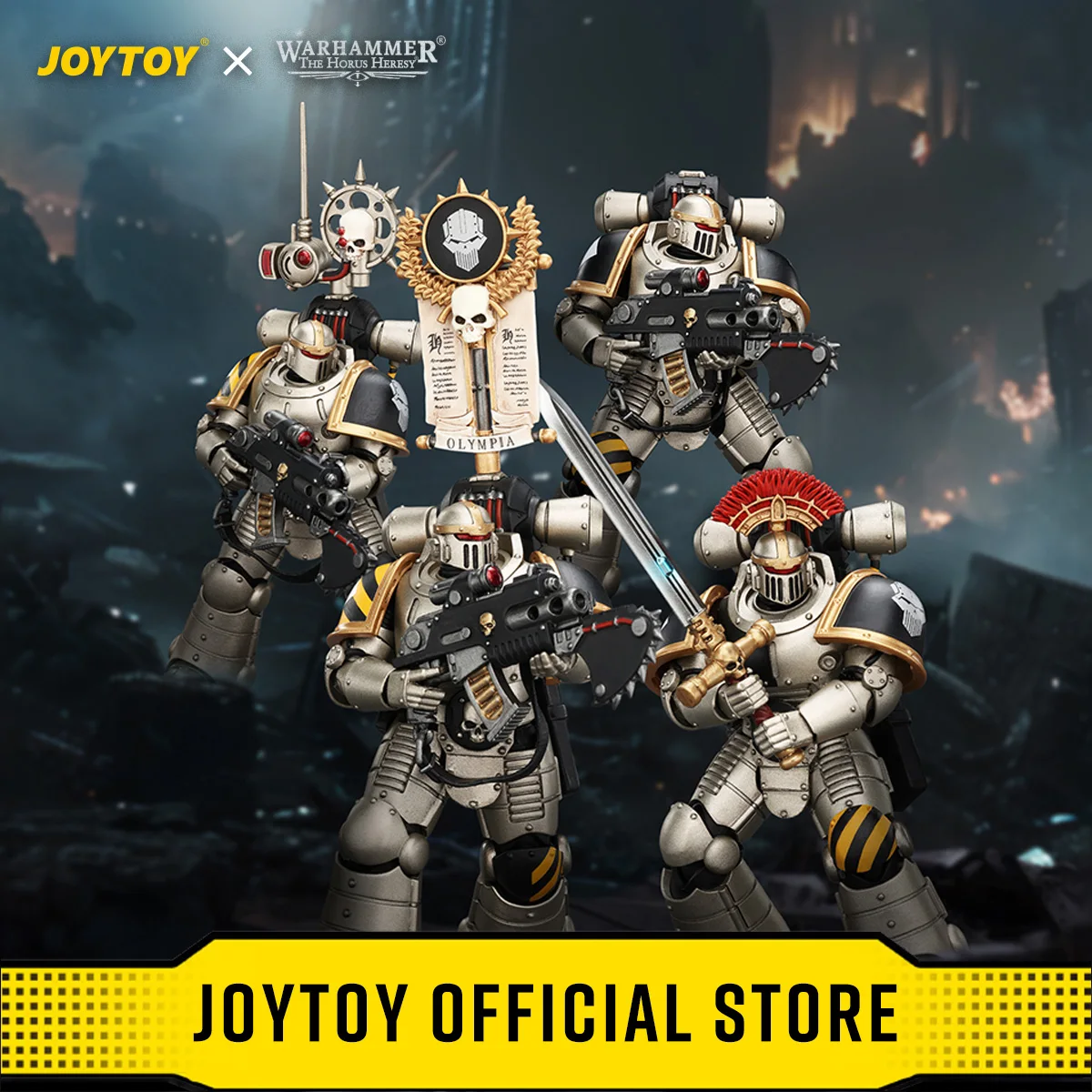 

JOYTOY Warhammer "The Horus Heresy" 1/18 Action Figures Iron Warriors Mkll Tactical Sergeant Iron Warriors MkII Legionary