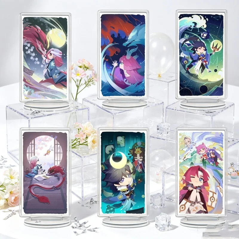 Game Onmyoji New rectangle Acrylic Stand Model Plate Keychain Kagura Cosplay Collection Gifts15cm Desktop Ornament Friends Gifts