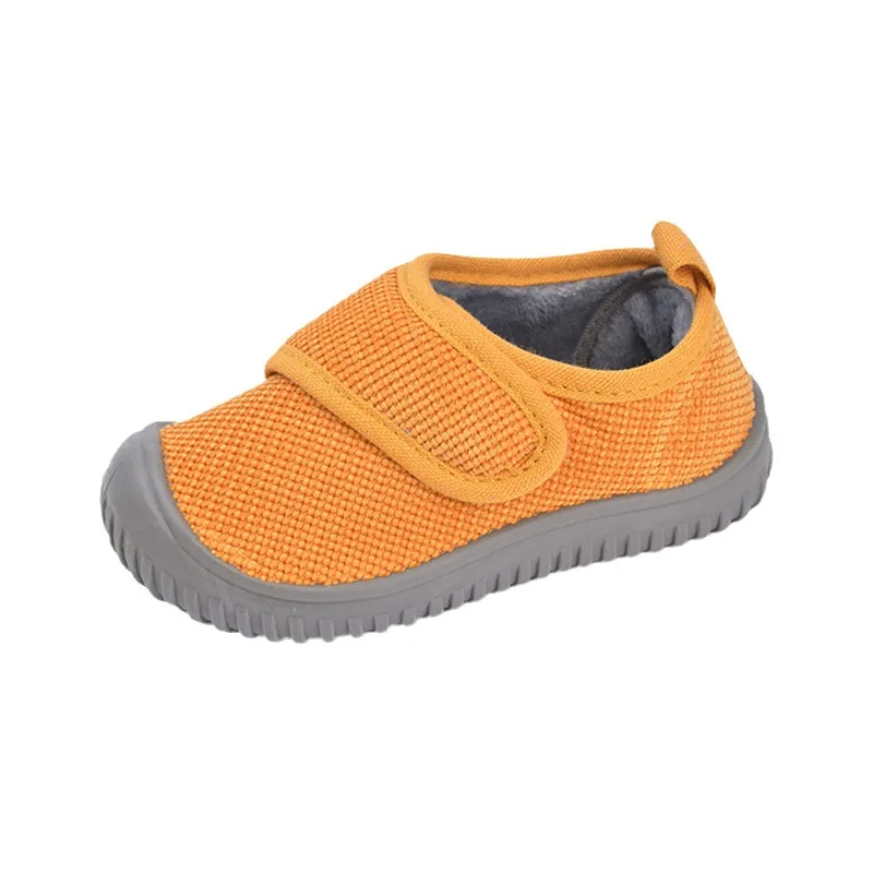 2024 Autumn Winter New Baby Cotton Shoes Boys Anti-slip Warm Shoes Girls Colorful Soft Hook Shoes Children Cotton Flats