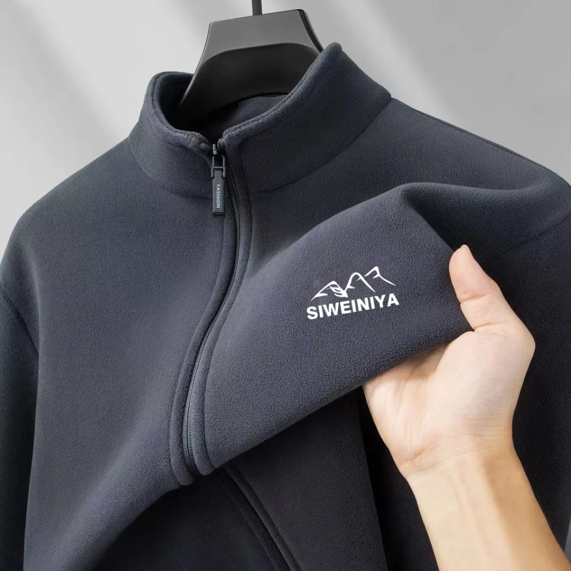 Women's Casual Fleece Lined Zip up Hoodie Cardigan Double Sided Polyester Fiber Warmth Inner Liner Spring Autumn Outerwear
