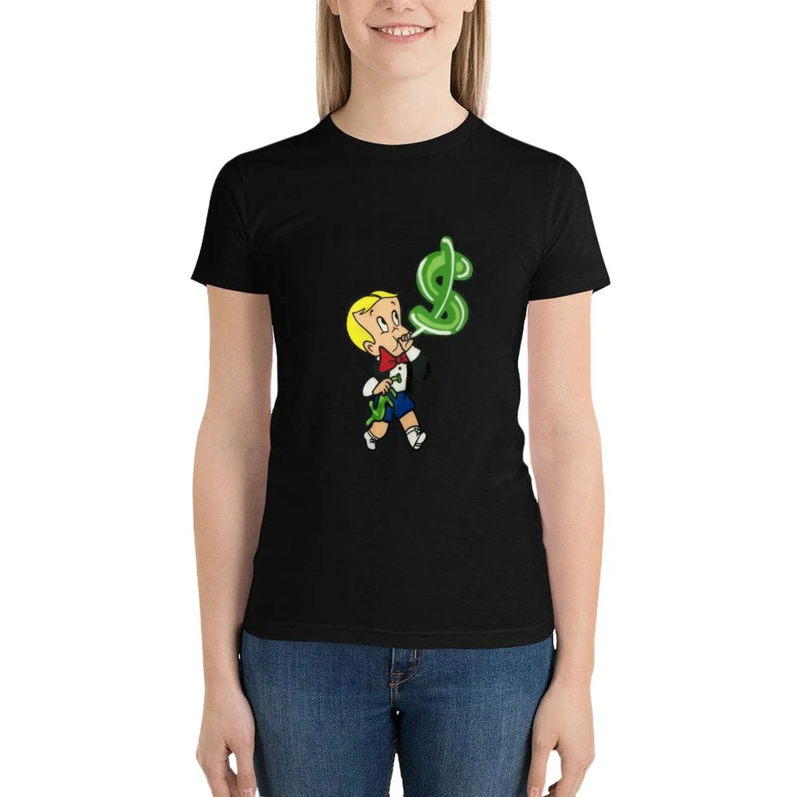 

Dollars Balloon T-Shirt plus size tops tees Short sleeve tee anime clothes woman t shirt