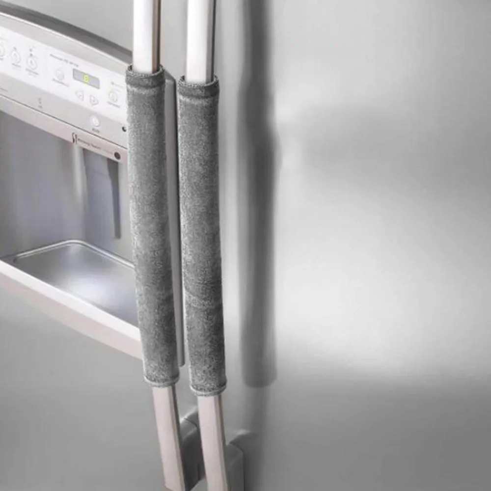 2Pcs Oil-proof Refrigerator Handle Cover Washable Oven Door Handle Cover Stain-resistant Appliance Handle Covers Home Decors