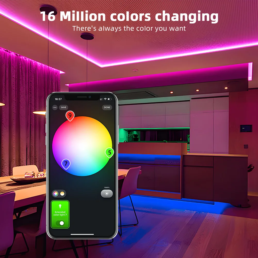 DOMRAEM Zigbee 3 in 1 LED Controller 20A RGBCCT RGBW RGB Smart Voice Dimmer Compatible with Alexa Tuya SmartLife H*ue SmartThing