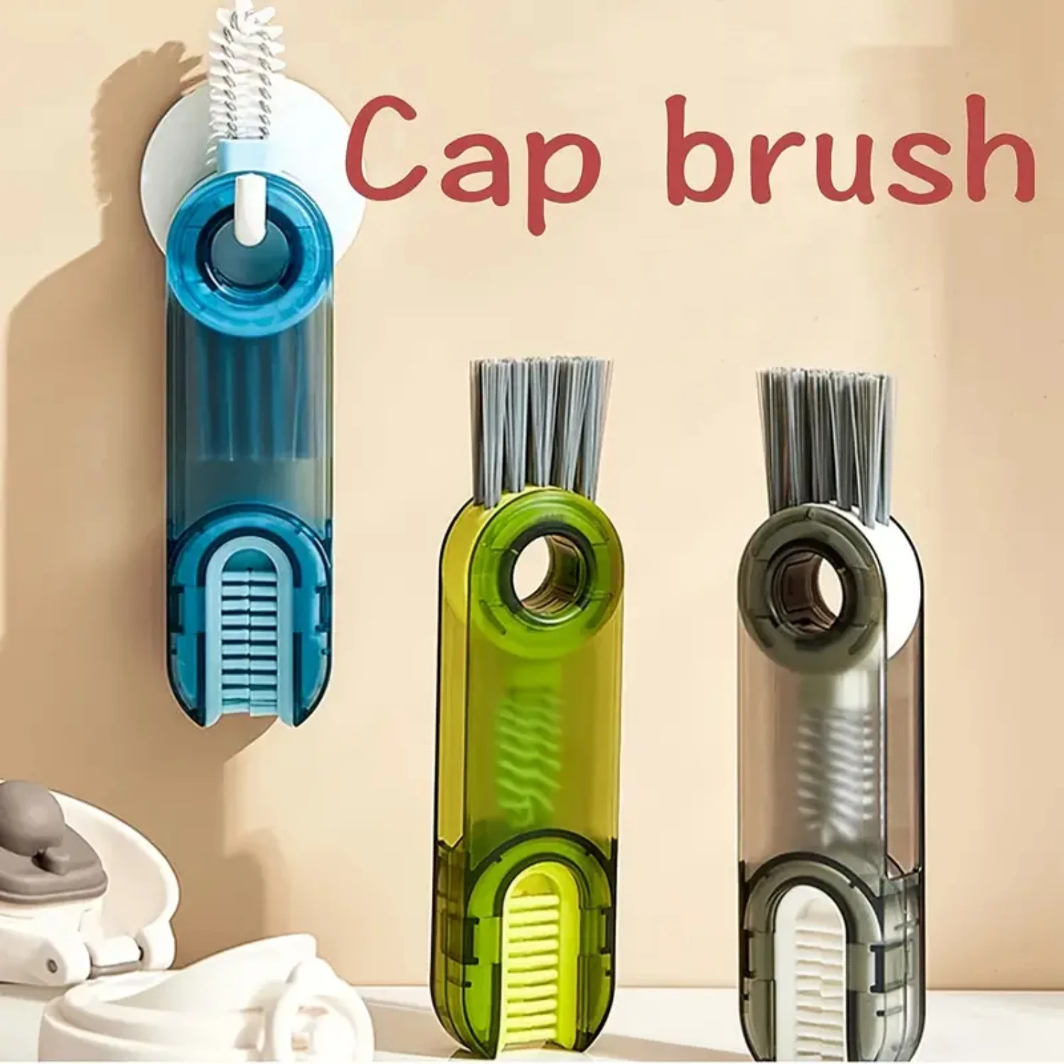 3 In 1 Tiny Bottle Cup Lid Detail Brush Straw Cleaner Tools, Multi-Functional Crevice Cleaning Brush, Water Bottle Cleaning Brus