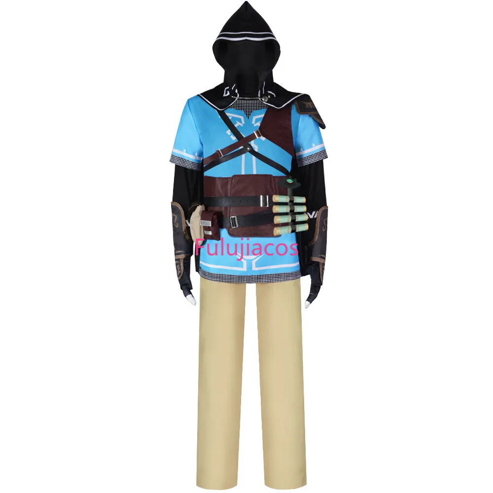 

Fulujiacos Tears of the Kingdom Link Cosplay Costume Cloak Uniform
