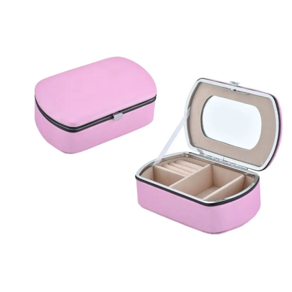 Simple PU Leather Jewelry Packing Box Necklace Bracelet Organizer Earrings Rings Holder Dustproof Jewelry Display Box Necklace