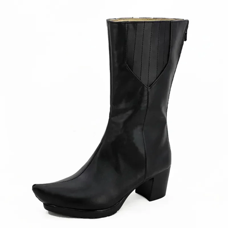 Bottes en cuir noir personnalisées pour hommes et femmes, chaussures de cosplay, accessoires de jeu pour Halloween, Persona 5, Kurusu Akira Joker, Amamiya Ren