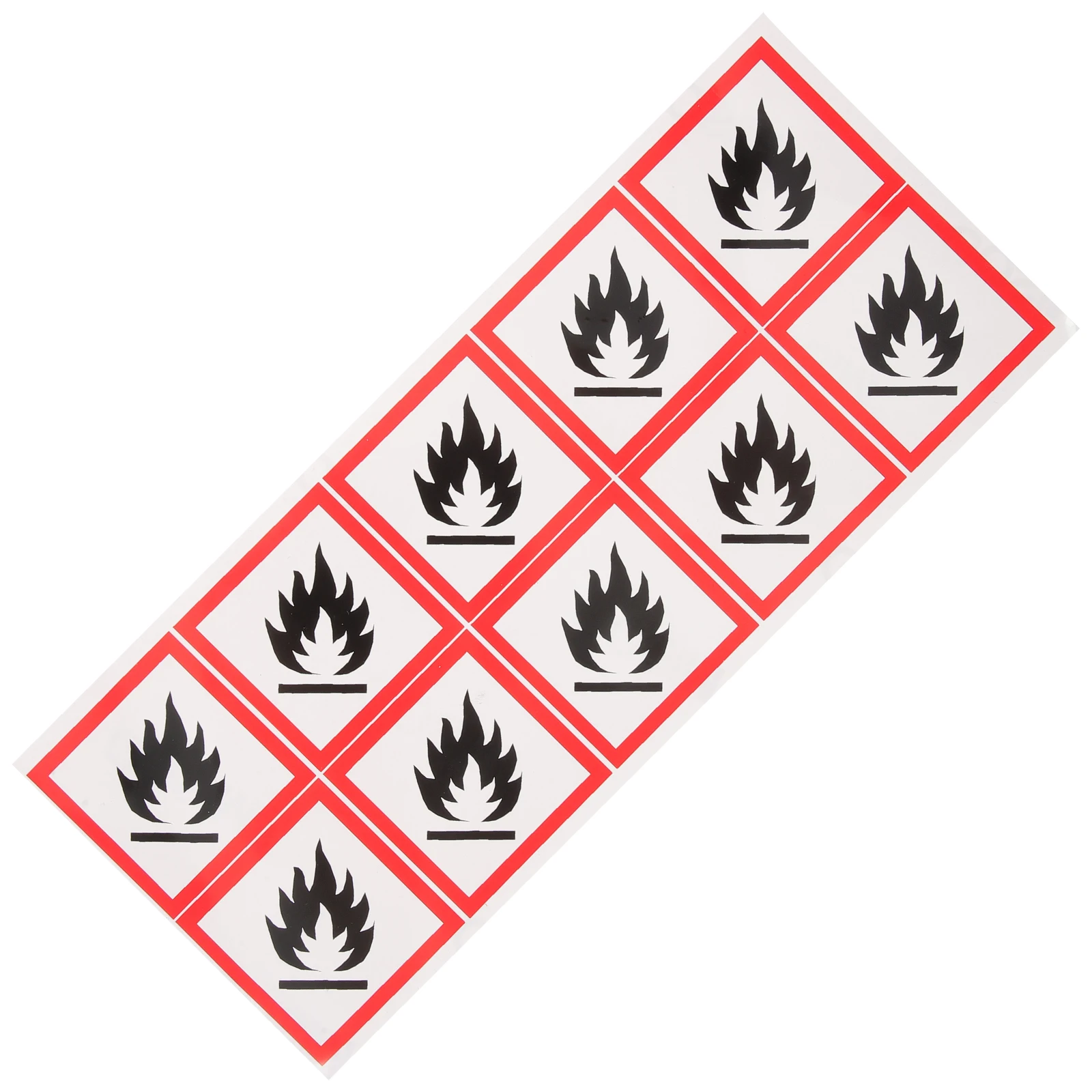 

10pcs Liquid Warning Stickers 5x5cm PVC Self-adhesive Safety Signs Labels Caution Signs Storage Folder Tags