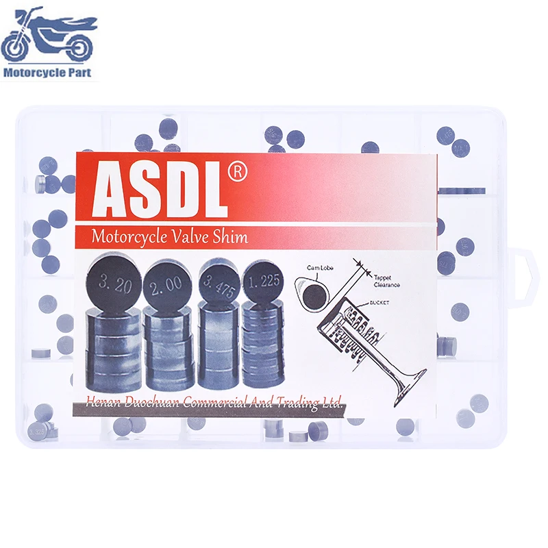 Motorcycle Engine Adjustable Valve Gasket Shim Diameter 7.48mm Complete Valve Shim Kit Cams For Honda Suzuki Yamaha Kawasaki