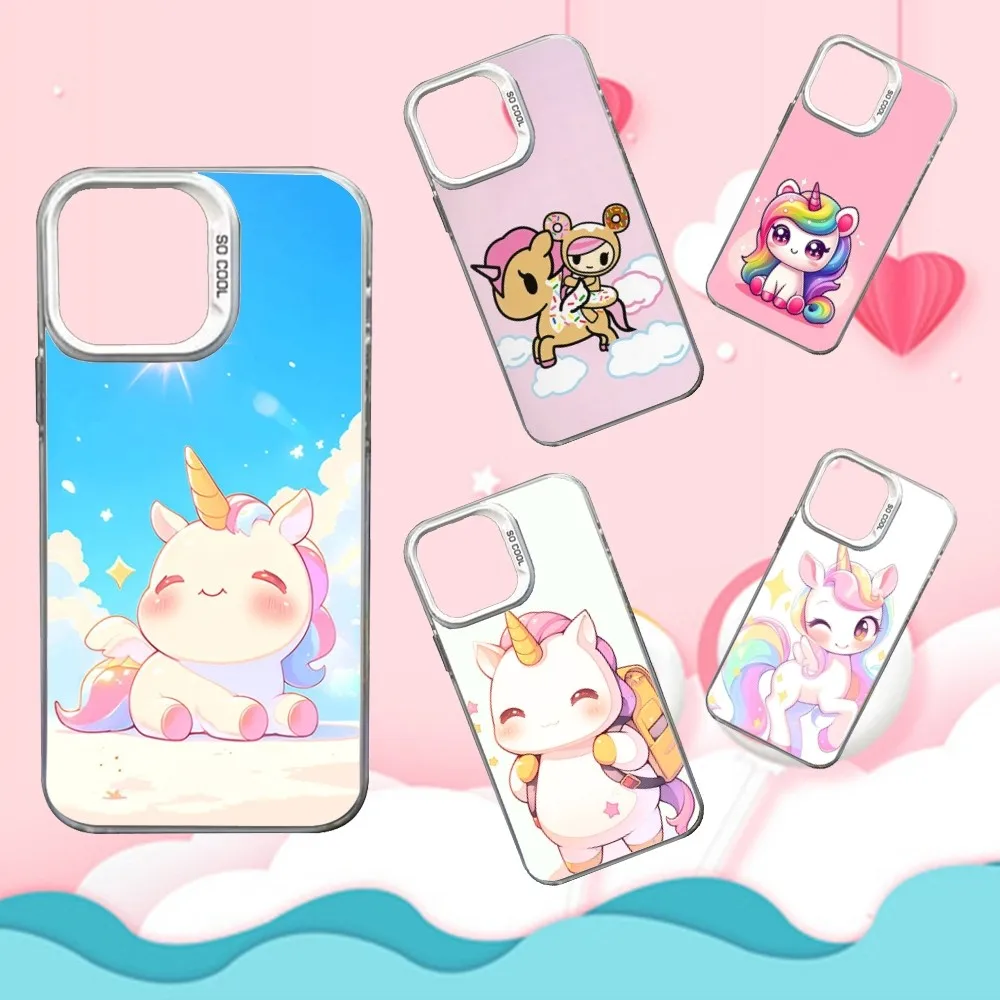 

Cute U-Unicorn Phone Case For iPhone 16,15,14,13,12,11,Mini,Pro,SE,MAX White Matte Shockproof Cover
