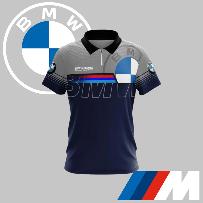 

BMW Summer Men's Quick-drying POLO Shirt Classic Color Scheme High Quality Luxury Sports and Leisure Brand Polo Shirt Motorcycle