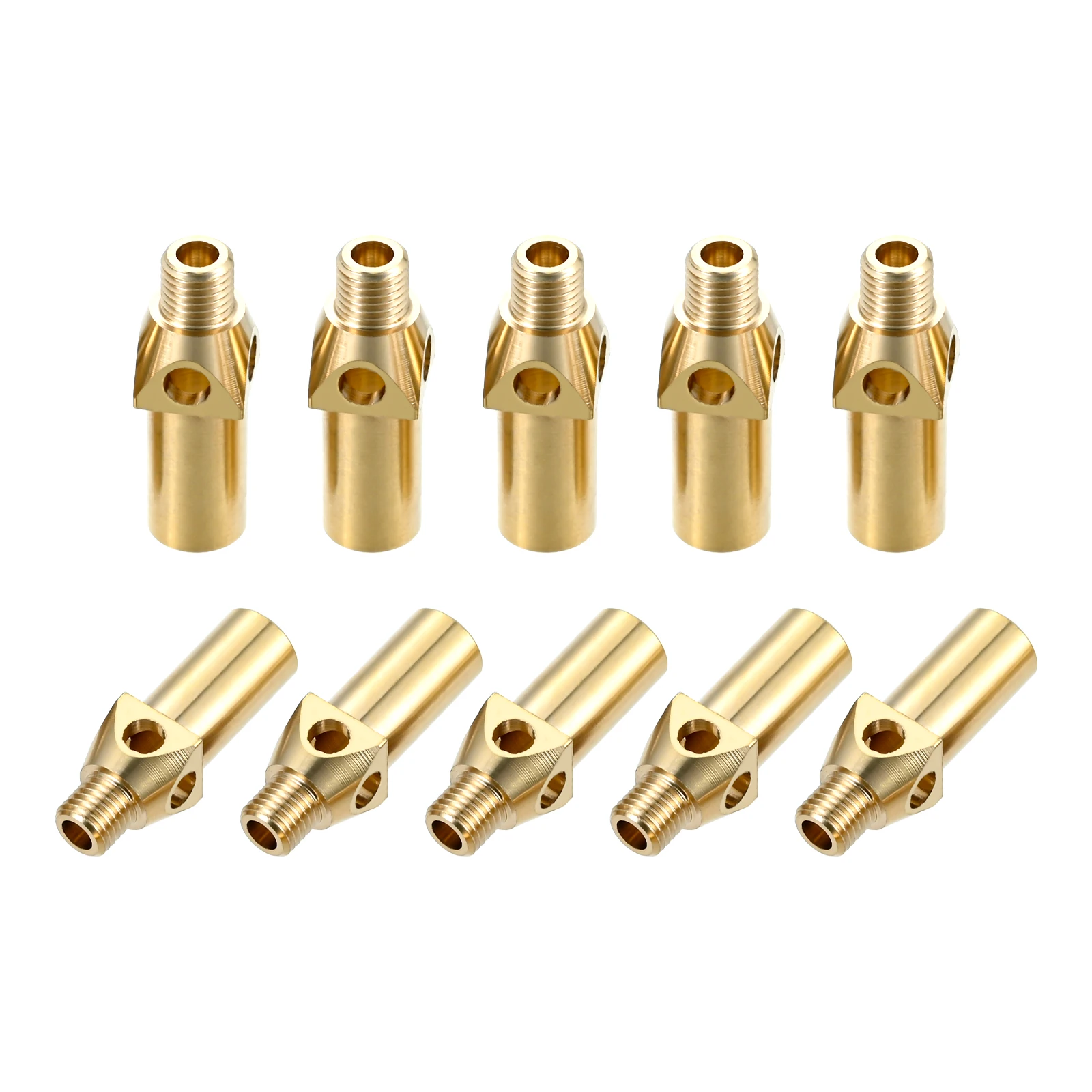 10pcs Brass Natural Gas Jet Tips for 10,20,32 Tip Cast Iron Burner Propane Gas Burner Nozzle for Gas Stoves BBQ Camping Cookware