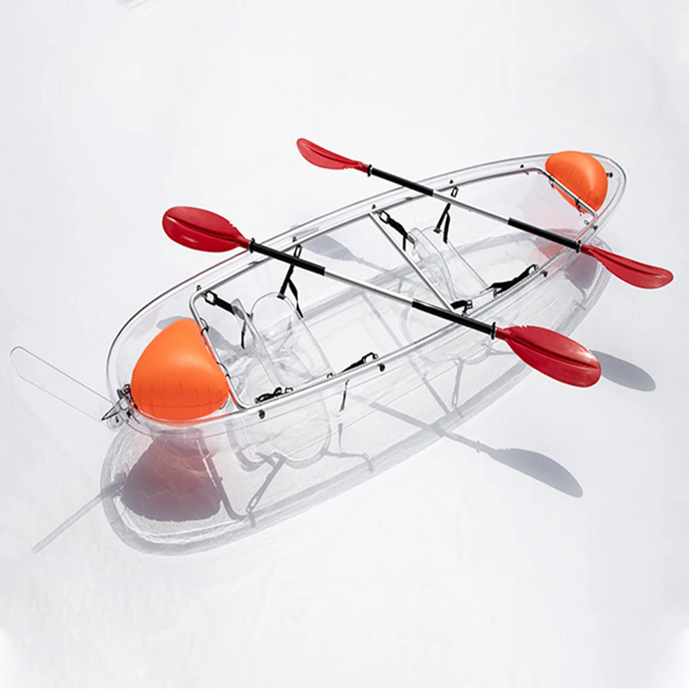 Wholesale Custom Crystal Kayak, Fishing Boat Transparent Canoe With Clear Bottom/