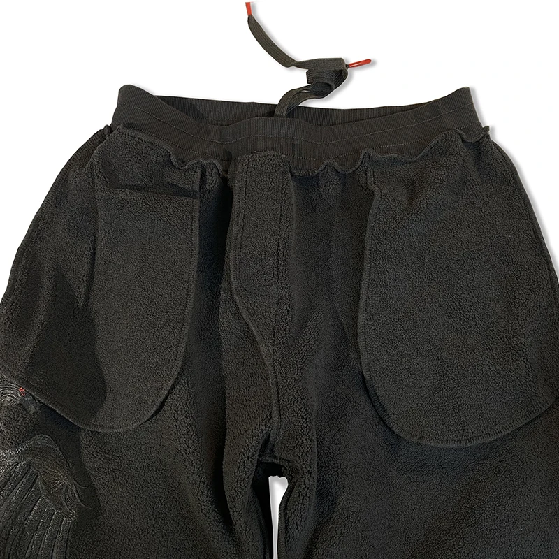 Chinese Style Embroidery Velvet Sweatpants Men's Winter Warm High-End and Fashionable Loose Elastic Casual Cold-Resistant Pants